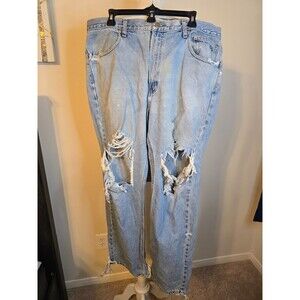 Harley Davidson Men's Denim Jeans Size 38 X 32 RN #103819 - super distressed